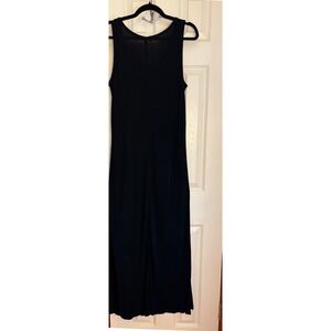 Karen Kane Black Maxi‎ Dress Sleeveless Long Tank Dress 16" side slits Womens  L